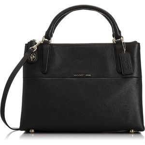NWT Coach Small Turnlock Borough Bag #33732 Black